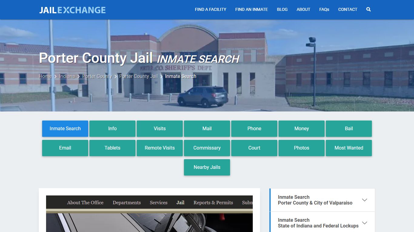 Porter County Jail Inmate Search - Jail Exchange